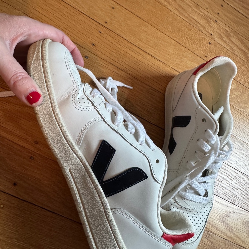 Veja White and Black Sneakers